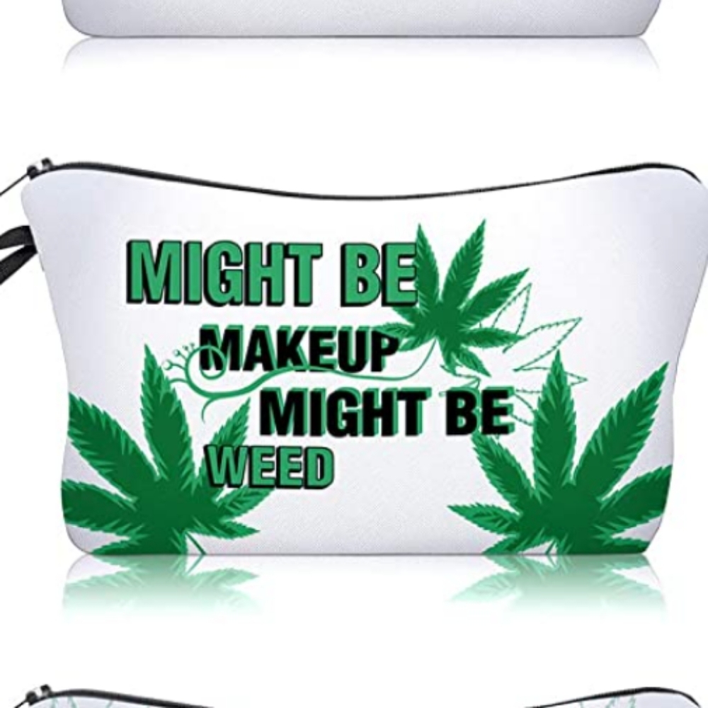 Weed makeup bag